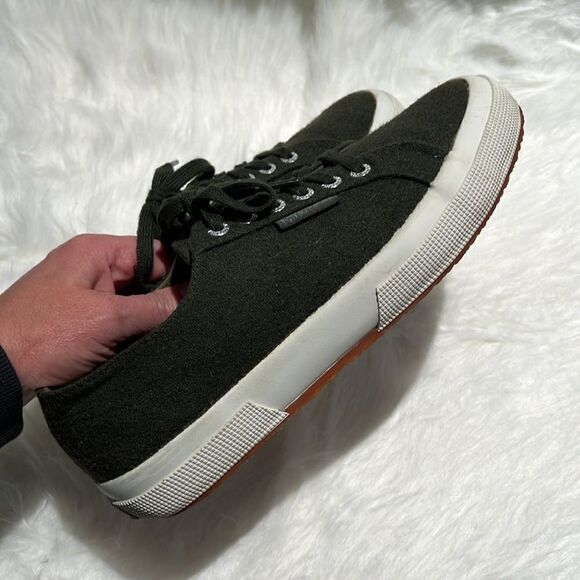 Superga classic Military Green Wool sneakers Size 9/40.  B70 - Picture 5 of 11